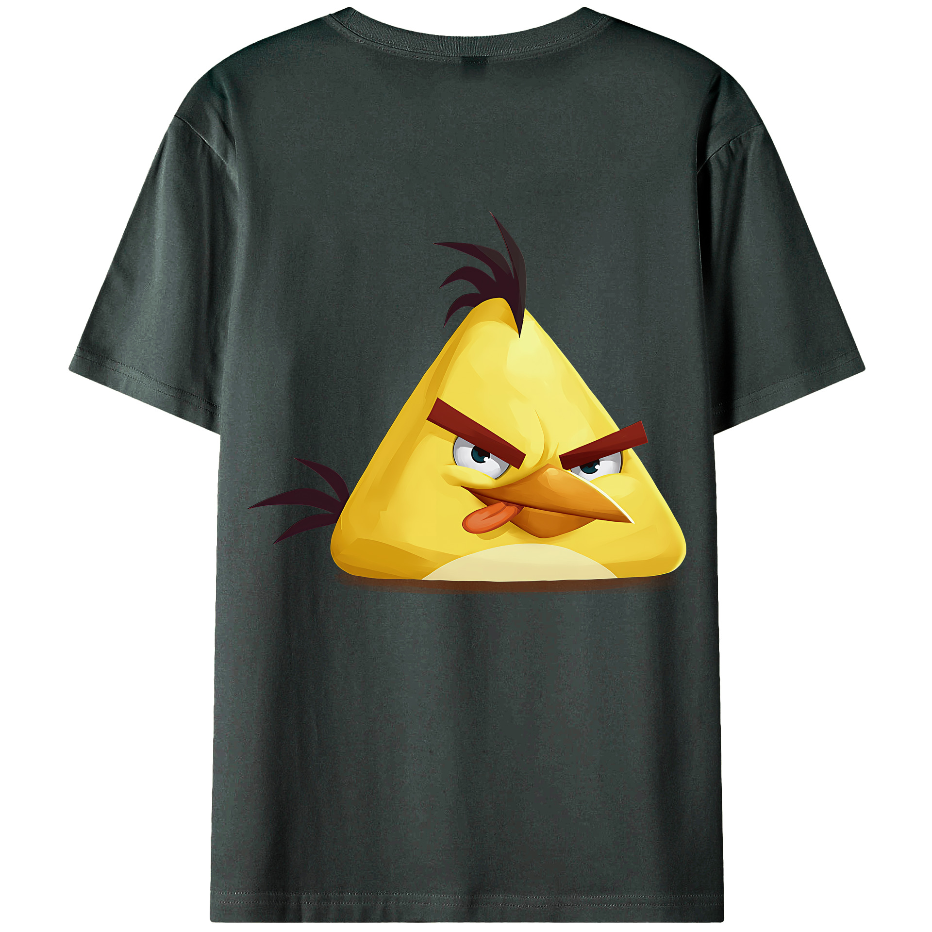 （画像用） Angry Birds アングリーバード 綿100％ メンズ半袖Tシャツ（バックプリント） 通気性